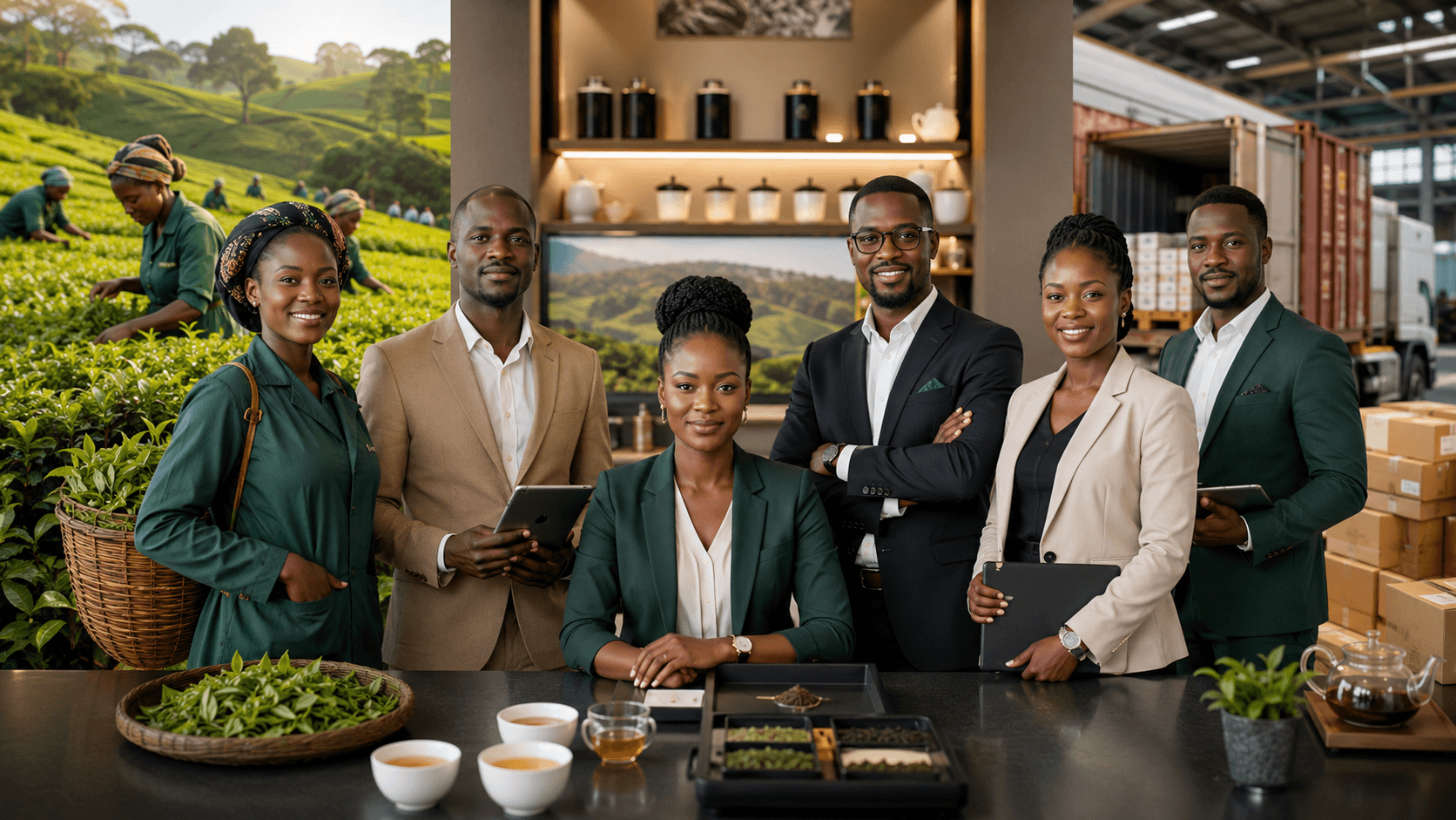 The CKC team in the Nandi Hills tea fields